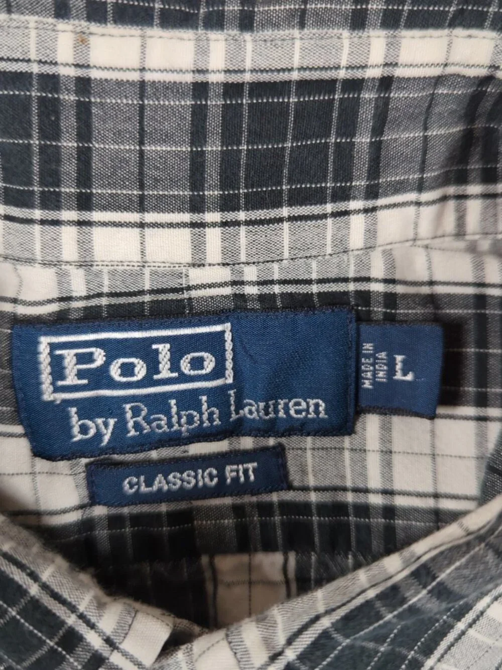 Polo Ralph Lauren Shirt Men's Large Plaid Long Sleeve Classic Fit Button Up